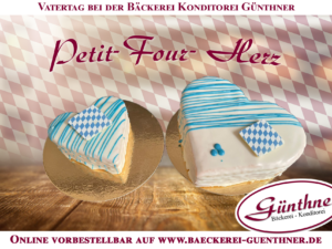 Vatertag Petit-Four-Herz klein
